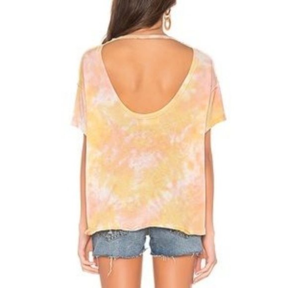 Free People All Mine Tie Dye Open Back Tee - Sz XS - Picture 6 of 11